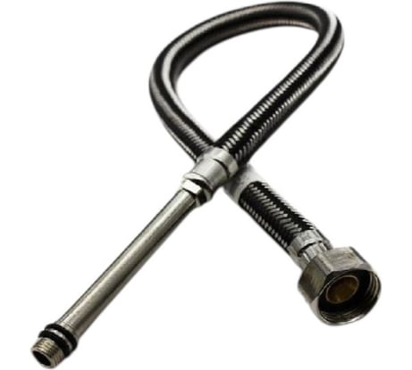 Подводка для смесителя Doron с оплетением из нержавейки и фибро-нейлона 1/2, 50 см, штуцер М10, 100мм 014450