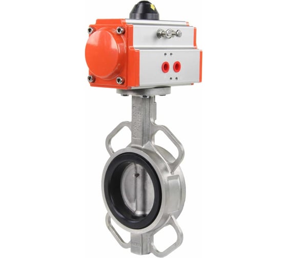 Дисковый затвор DN.ru 316l-316l-ptfe Ду250 Ру16, пневмопривод SA-210-10, возв. пружины D050-01662 1