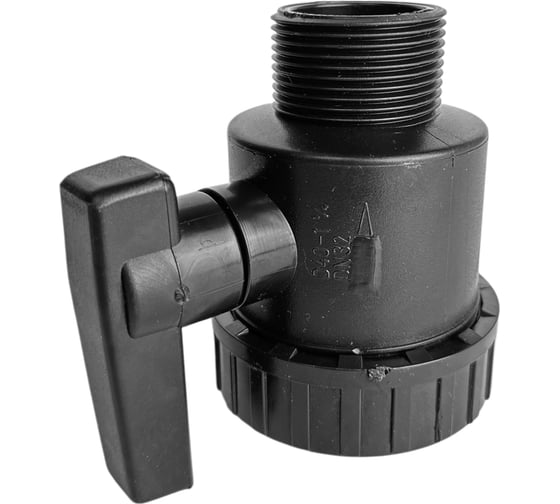 Кран пластиковый Poliext резьбовой Н1 1/4*В1 1/4 PN6 07020030