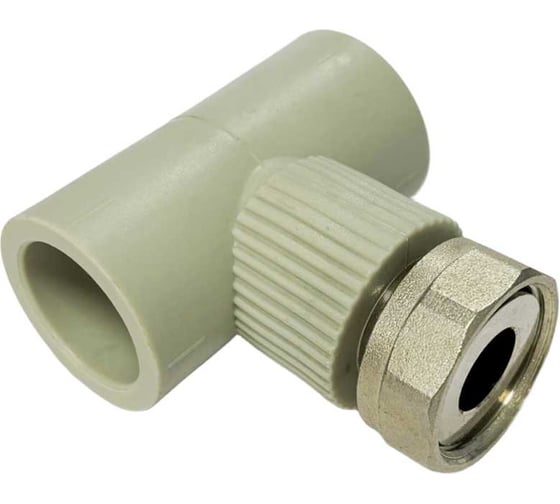 Тройник с накидной гайкой TEBO PPR, 32x1.1/4", серый 031040709