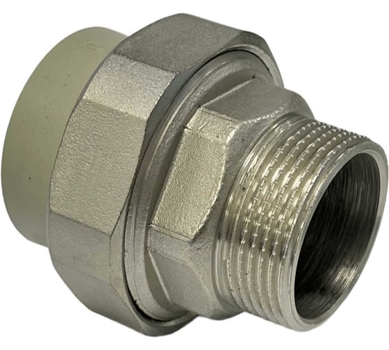 Муфта комбинированная разъемная TEBO PPR 40x1.1/4" НР, серый 016020910