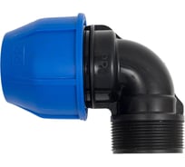 Компрессионный переходной отвод ПНД Millennium 25×¾" с наружной резьбой — угловой фитинг PFUM2534