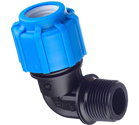 Компрессионный переходной отвод ПНД 40×1" с наружной резьбой из полипропилена для подключения труб и арматуры Millennium PFUM4010