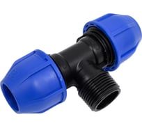 Компрессионный тройник переходной Millennium ПНД 25-1" с наружной резьбой PFTM2510