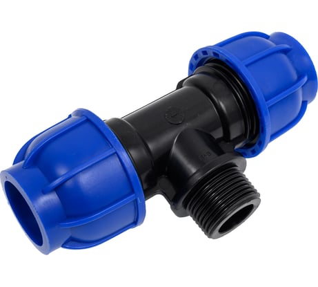 Компрессионный тройник переходной Millennium ПНД 32-1" с наружной резьбой PFTM3210