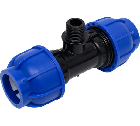 Компрессионный тройник переходной Millennium ПНД 32- 1/2" с наружной резьбой PFTM3212