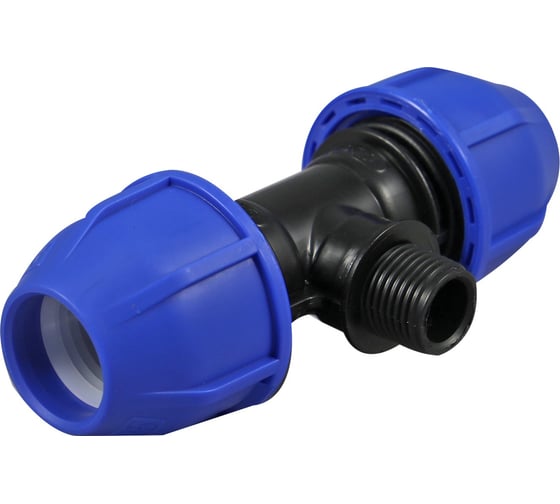 Компрессионный переходной тройник Millennium ПНД 50-1 1/4" с наружной резьбой PFTM5032 1