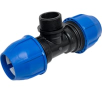 Компрессионный переходной тройник Millennium ПНД 50-11/2" с наружной резьбой PFTM5040