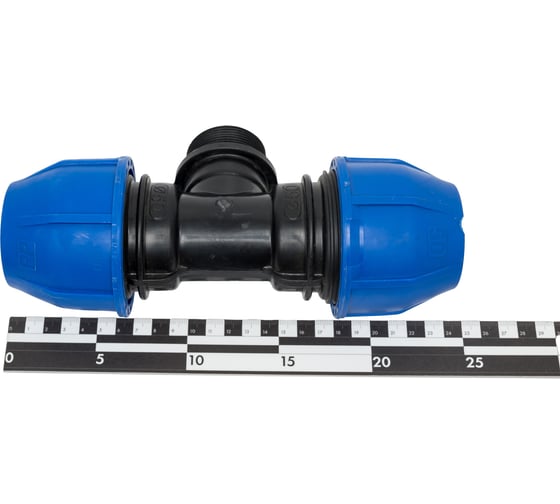 Компрессионный переходной тройник Millennium ПНД 50-11/2" с наружной резьбой PFTM5040