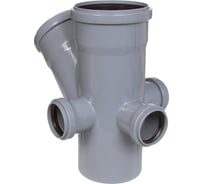 Крестовина канализационная Millennium двухплоскостная 110×110×50×50×50×45° левая+правая+задняя — соединительный фитинг ПВХ 21318