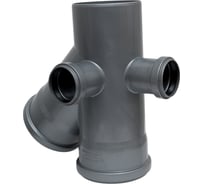 Крестовина канализационная Millennium 110/110/50/50x45 градусов левая+задняя двухплоскостная 21316