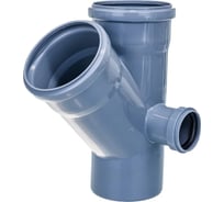 Крестовина канализационная Millennium двухплоскостная 110×110×50×45° правая — соединительный ПВХ фитинг 21315