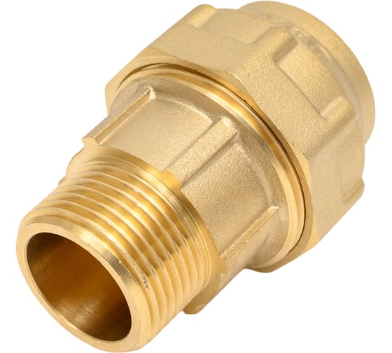 Муфта прямая латунная для ПНД труб Millennium 25-3/4" с наружной резьбой PFBM2534 (715 3/4")