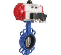 Затвор DN.ru WCB-316L-EPDM Ду200 Ру16 с пневмоприводом, пневмораспределителем D050-01985