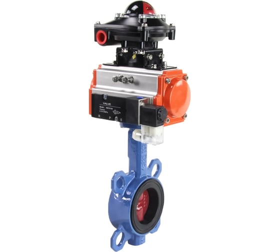 Затвор DN.ru g50-g40-epdm Ду80 Ру16, пневмопривод SA-083, пневмораспред. 24В и бкв D050-00246 1