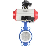 Затвор DN.ru WCB-316L-PTFE Ду125 Ру16 с пневмоприводом, пневмораспределителем, БКВ D050-00332