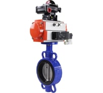 Затвор DN.ru WCB-316L-EPDM Ду50 Ру16 с пневмоприводом, пневмораспределителем, БКВ D050-00278