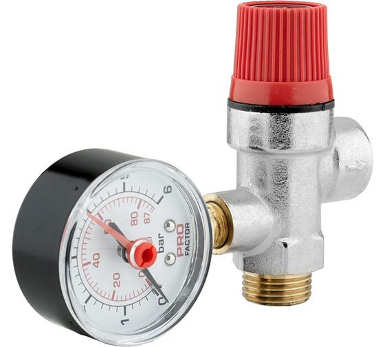 Клапан предохранительный PROFACTOR с манометром в/н 1/2 - 2,5 bar PF BS 577-2.5