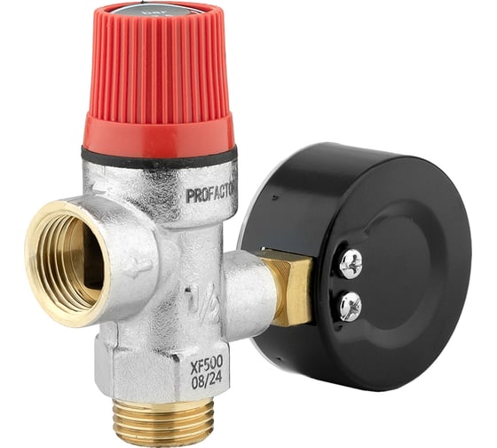 Клапан предохранительный PROFACTOR с манометром в/н 1/2 - 2,5 bar PF BS 577-2.5