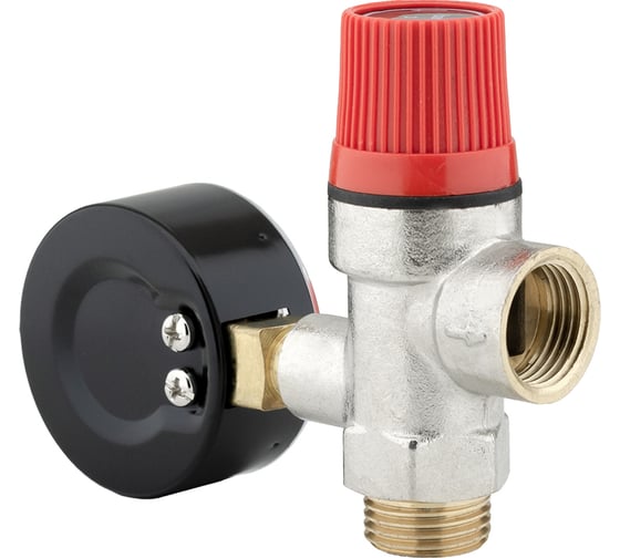 Клапан предохранительный PROFACTOR с манометром в/н 1/2, 3 бар PF BS 577-3