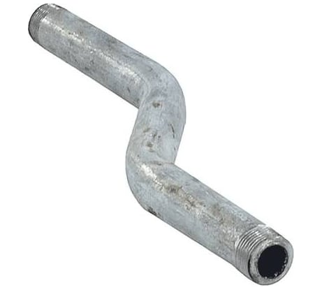 Отступ ООО "Крупинский арматурный завод" оц Ду20 L=360мм резьба из труб ГОСТ, 3262-75 КАЗ 027-2015