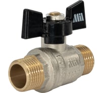 Шаровой кран Millennium латунный,никилерованный для воды 1/2" наружная/наружная ручка-бабочка KVBMM1212