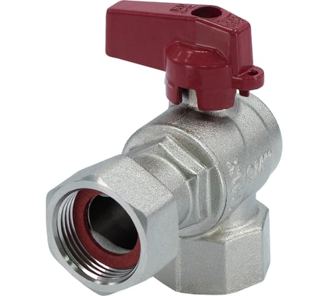 Шаровой кран Millennium латунный,никилерованный угловой с накидной гайкой для воды 3/4 внутренняя/внутренняя резьба KUFG3434