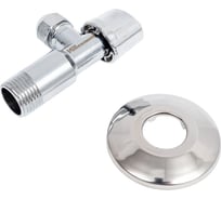 Шаровой кран Millennium латунный,никилерованный угловой с цангой для воды 1/2x3/8 наружная /наружная резьба KVCC1238