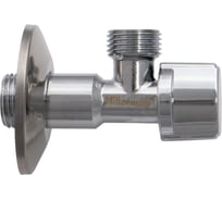 Шаровой кран угловой 1/2×1/2" наружная/наружная резьба латунный никелированный с отражателем для воды Millennium KVCU1212