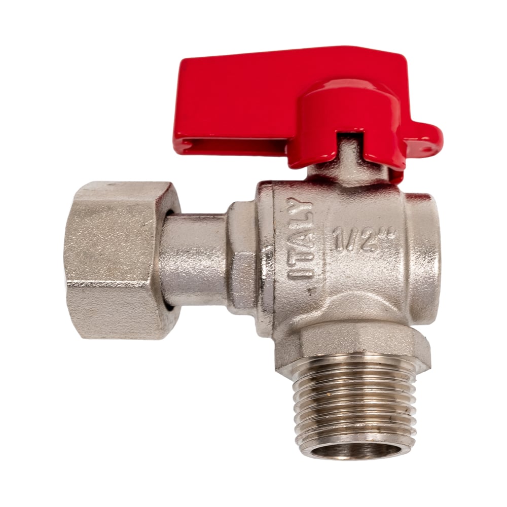 ШаровойкранMillenniumлатунный,никилерованныйугловойснакиднойгайкойдляводы1/2внутренняя/наружнаярезьбаKUMG1212