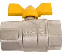 Шаровой кран Millennium латунный,никилерованный для газа 1" внутренняя/внутренняя резьба ручка-бабочка KGBFF1010