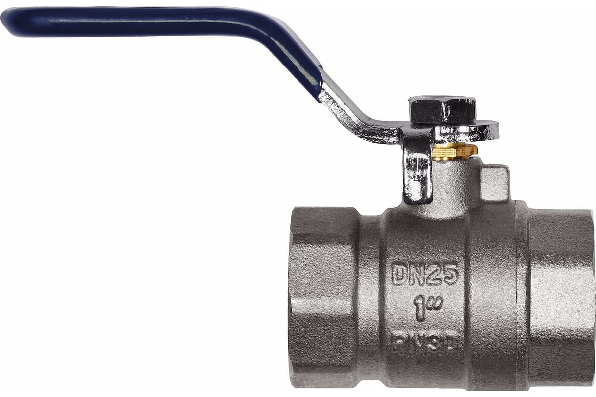 Шаровой кран RM -L Nickel 1 ВР-ВР муфтовый, никелированный, ручка Ду25 ...