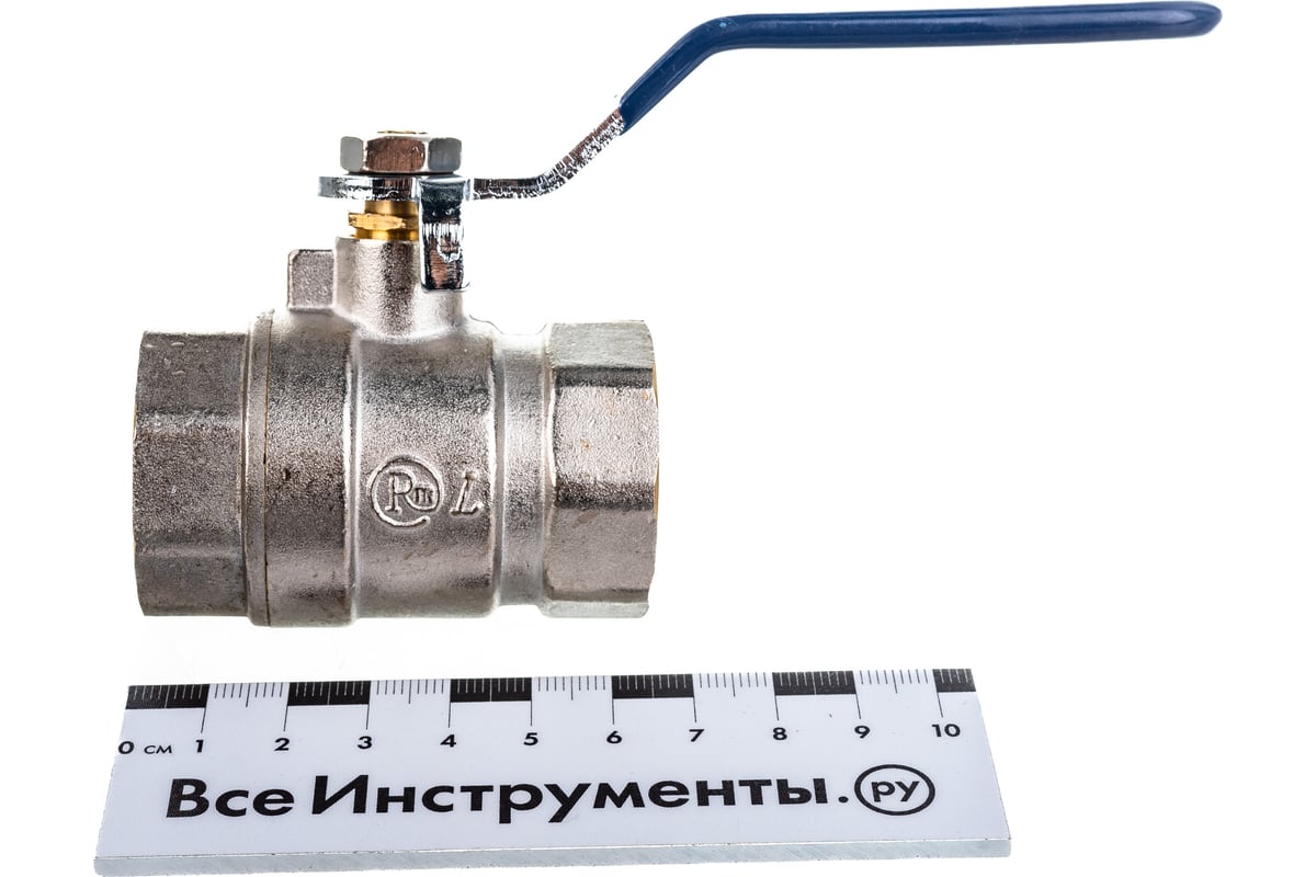 Шаровой кран RM -L Nickel 1 ВР-ВР муфтовый, никелированный, ручка Ду25 ...