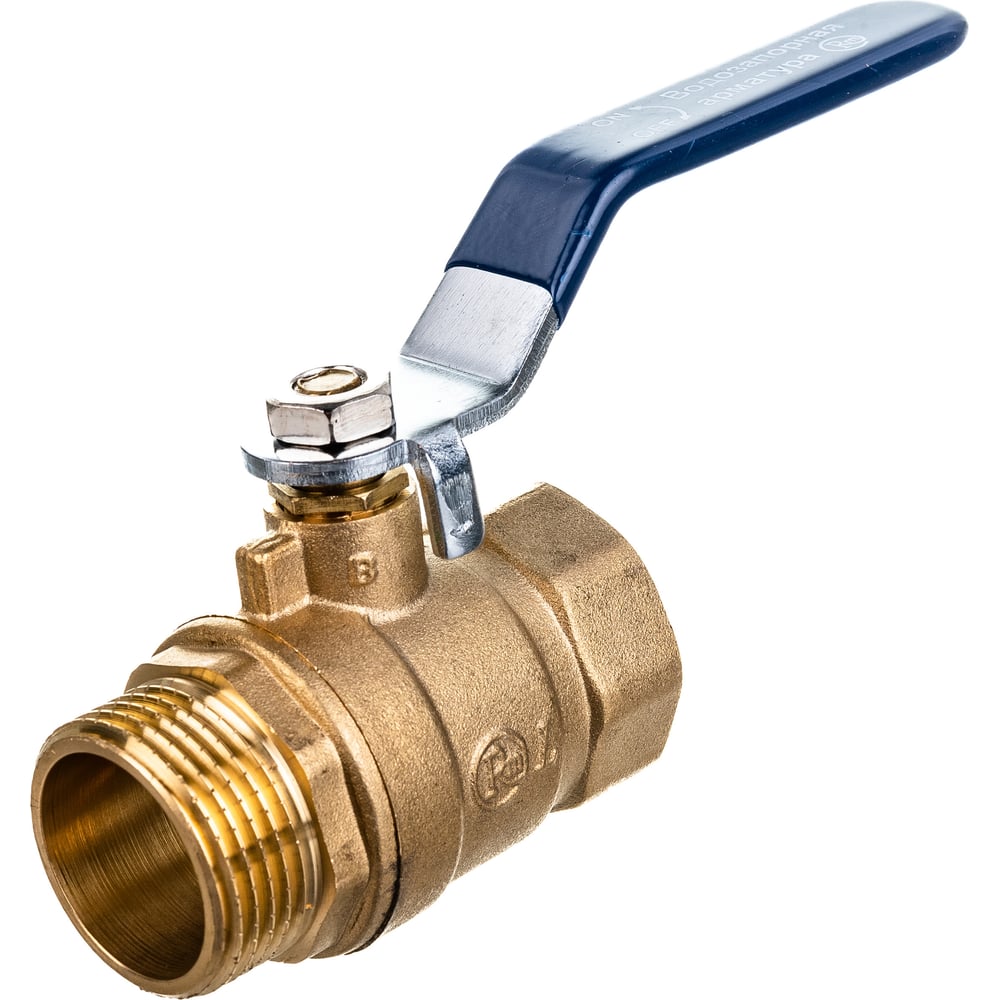 Шаровой кран RM -L Nickel 1 ВР-НР муфтовый, никелированный, ручка Ду25 ...