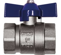 Шаровой кран RM -L Nickel 1 ВР-ВР муфтовый, никелированный, бабочка Ду25 Ру30 НК 11Б27п1 RMLn-1FFB