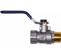 Шаровой кран RM -L Nickel 1/2 ВР-НР муфтовый, никелированный, ручка Ду15 Ру30 НК 11Б27п1 RMLn-12FML