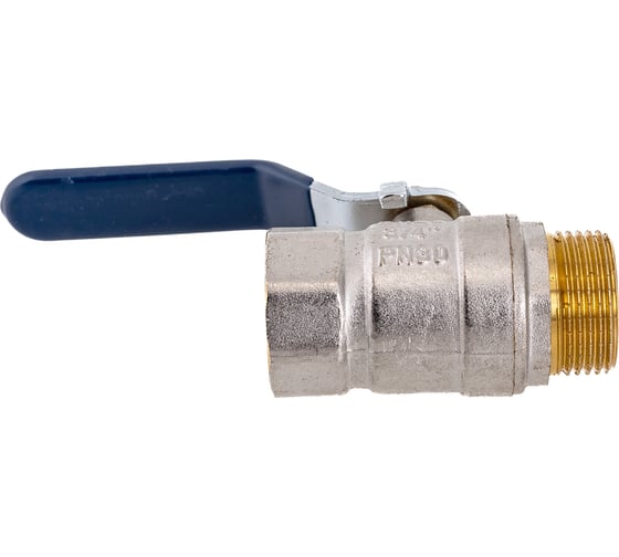 Шаровой кран RM -L Nickel 3/4 ВР-НР муфтовый, никелированный, ручка Ду20 Ру30 НК 11Б27п1 Ln-34FML RMLn-34FML