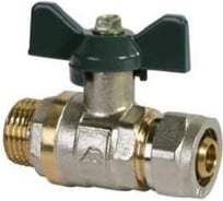 Кран ООО ПКФ Сварком шар д=20x3/4 цанга/штуцер МП СанТех s063173