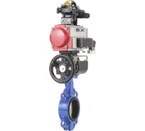 Затвор DN.ru WCB-316L-EPDM Ду250 Ру16 с пневмоприводом, пневмораспределителем, БКВ, дублером D050-00263