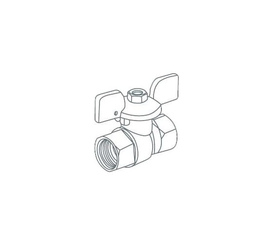 Шаровый кран Royal Thermo EXPERT для газа, 3/4 ВВ, бабочка НС-1007646 1