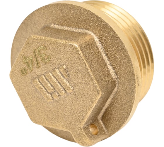Заглушка латунная под пломбу Millennium 3/4" с наружной резьбой LZMP3434