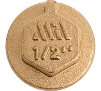 Заглушка латунная под пломбу Millennium 1/2" с наружной резьбой LZMP1212