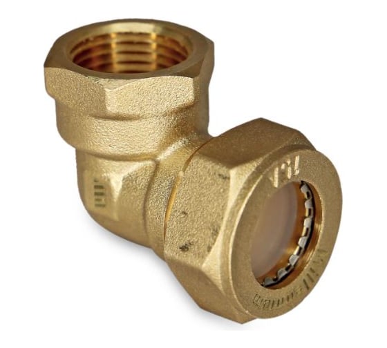 Уголок для гофрированных труб из нержавеющей стали Millennium 15x1/2" с внутренней резьбой UNF1215