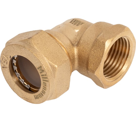 Уголок для гофрированных труб из нержавеющей стали Millennium 15x1/2" с внутренней резьбой UNF1215 1