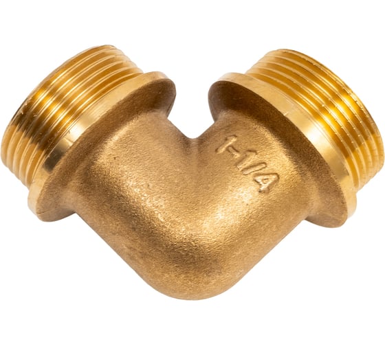 Угольник латунный Millennium 1 1/4" х 1 1/4" наружная/наружная резьба LUMM3232