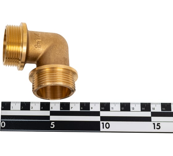 Угольник латунный Millennium 1 1/4" х 1 1/4" наружная/наружная резьба LUMM3232