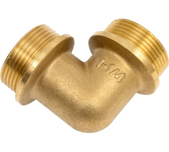 Угольник латунный Millennium 1 1/4" х 1 1/4" наружная/наружная резьба LUMM3232