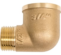 Угольник латунный переходной Millennium 3/4" х 1/2" внутренняя/наружная резьба LUFM3412
