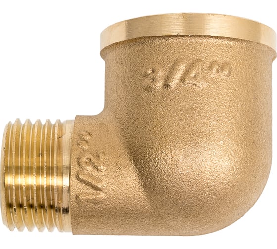 Угольник латунный переходной Millennium 3/4" х 1/2" внутренняя/наружная резьба LUFM3412