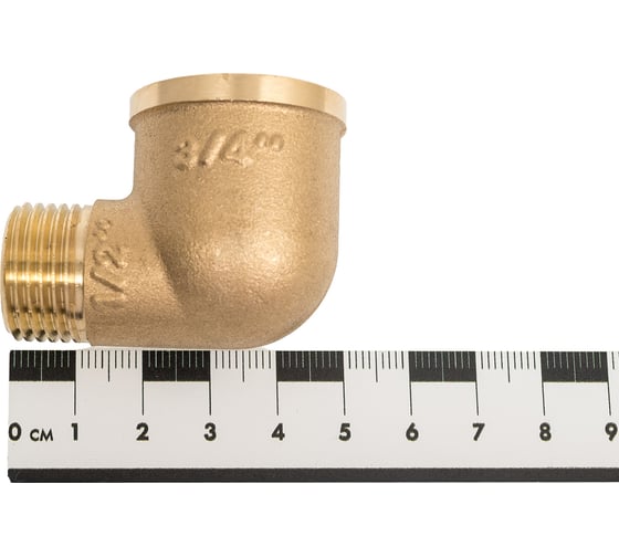 Угольник латунный переходной Millennium 3/4" х 1/2" внутренняя/наружная резьба LUFM3412
